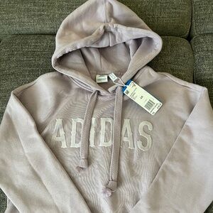 *BRAND NEW womens Adidas purple cropped hoodie